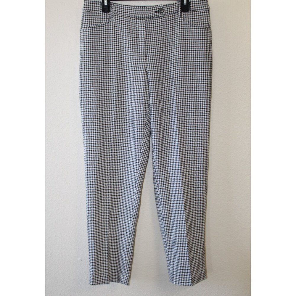 Jones New York Womens Beige Multicolor Houndstooth Dress Pants 8 NWOT